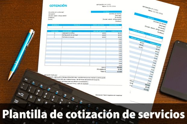 Plantilla de cotización de servicios Excel