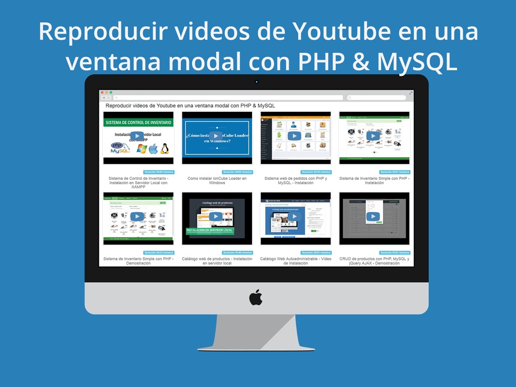 Reproducir videos de Youtube en una ventana modal con PHP & MySQL