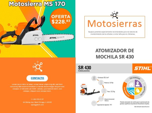 Catalogo de productos diseñado en Microsoft Word