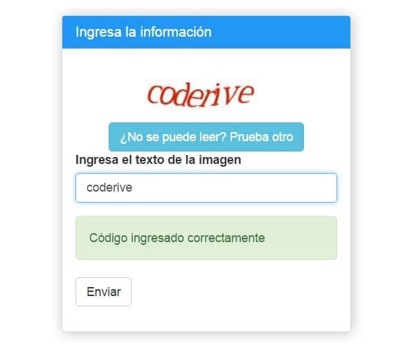 Google Captcha con PHP & Bootstrap