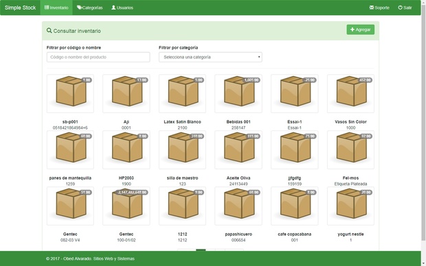 Sistema de Inventario Simple con PHP