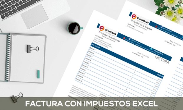 Modelo de factura con impuesto - Excel